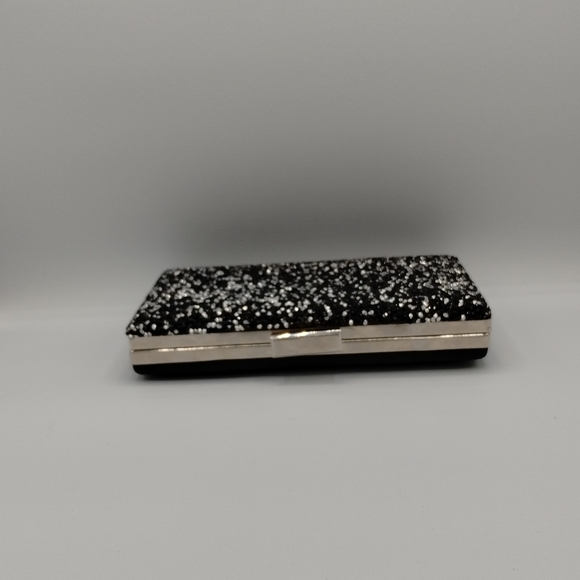 Women's black glitter clutch bag - Picture 6 of 13